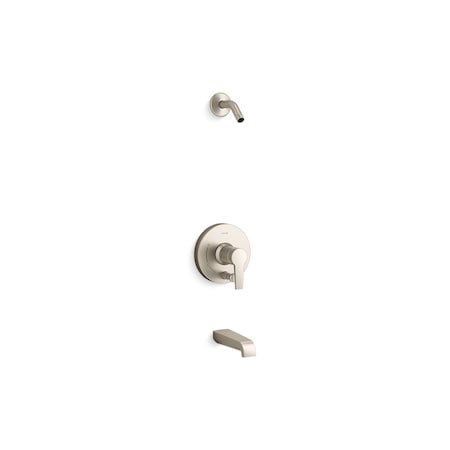 Kohler Pitch Rite-Temp Bath And Shower Trim Kit With Push-Button Diverter K-T49979-4L-BN